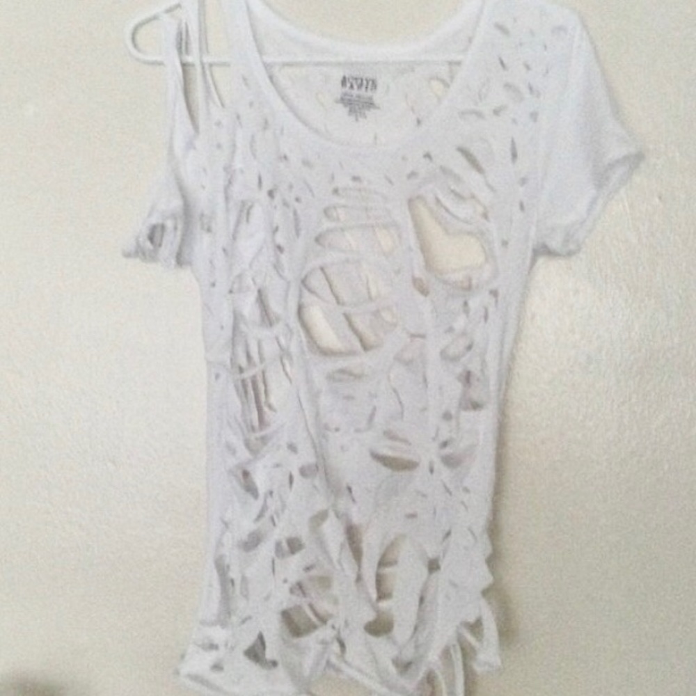 Custom shredded tee